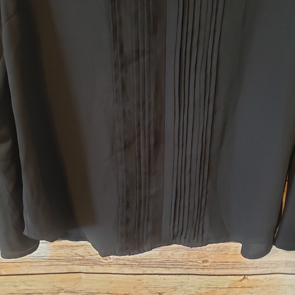 GNW Black Long Sleeve Blouse Size Medium - Picture 5 of 7